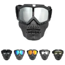 Kraniebrillemaske Ride Maske Sikkerhedsvej Kørsel Uv Motorcykelbriller Beskyttelsesmaske Grey lens