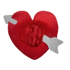 Kærlighedshjerte Hovedbeklædning Hat til Voksen 3D Amor Pile Hjerte Hat til Halloween Dag Festival Fejring Maskeradehovedbeklædning Red