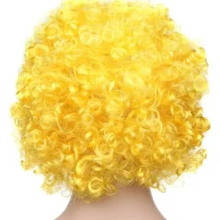 Krøllet Afro Paryk Fancy Dress Funky Paryk Diskotek Klovn Til Mænd Og Kvinder Fodbold Crday Gave