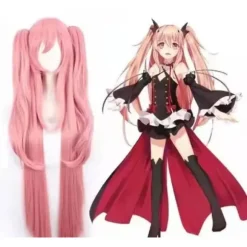 Krul Tepes Cosplay Kostume Anime Seraph of The End Owari No Seraph Krul Tepes Cosplay Paryk Heks Vampyr Kjole Halloween Tøj L L L Only Wig