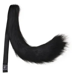 Kunstig Pels Hale Til Halloween Fest Kostume Tilbehør Plys Ræv Ulv Hale (FMY) black