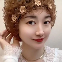 Kvinde Blonder Hovedbeklædning Stilfuld Elegant 5 Blomster Åndbar Letvægts Kvinde Blonder Hovedbeklædning Hat til Fest Daglig Lys Kaffe Hat 5 Blomster | Fyndiq