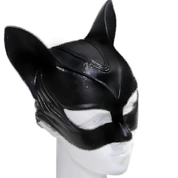 Kvinde Kat Selina Kyle Maske Bruce Wayne Kostume Latex Fancy Voksen Halloween_y