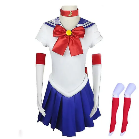 Kvinde Sailor Moon Kostume Cosplay Fest Uniform Outfit Sæt Gaver L M