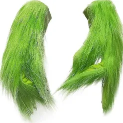 KZQ-Julegrønne Vanter Plys Grinch Vanter Jule Cosplay Kostume Tilbehør Karneval Ferie Julefrokost Favorit Gave
