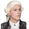 Lang Bølget Beige Paryk Washington Halloween Kostume Cosplay Paryk