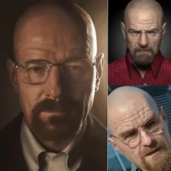 Latex Full Head Overhead Walter White Breaking Bad Halloween Cosplay Mask