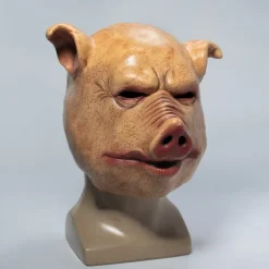 Latex Gris Maske, One Size，26*30*25cm