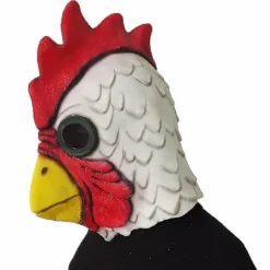 Latex Hanekostume til Voksne - Kylling Hanekostume Maske til Halloween