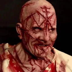 Latex Skaldepander Hoved Paryk Hætte Tyk Skaldet Cosplay Hat Fancy Dress Makeup Kostume til Børn Voksne Halloween Fest