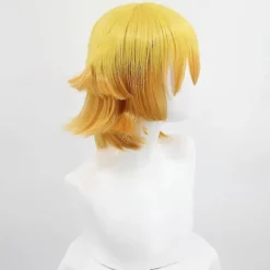 [LCS] Halloweenfest Demon Slayer Agatsuma Zenitsu Cosplay Festkostume Outfit Anime Sæt Kun gaver Paryk, Kun CJY Paryk Only Wig S