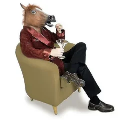 [LCS] Realistiske hestehovedmasker Fuldhoved Pelsmanke Latex Uhyggelig Dyremaske til Halloweenfestkostume