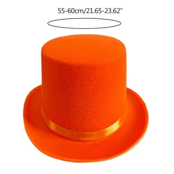 [LCS]Vintage Derby Hat Magician Kostume Cosplay Halloween Rekvisitter Festartikler Gentleman Ringmester Rolleleg Mænd Kvinder orange