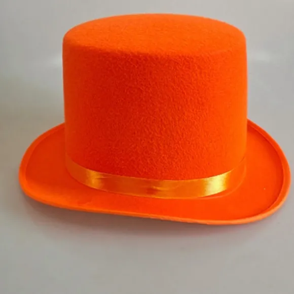 [LCS]Vintage Derby Hat Magician Kostume Cosplay Halloween Rekvisitter Festartikler Gentleman Ringmester Rolleleg Mænd Kvinder orange