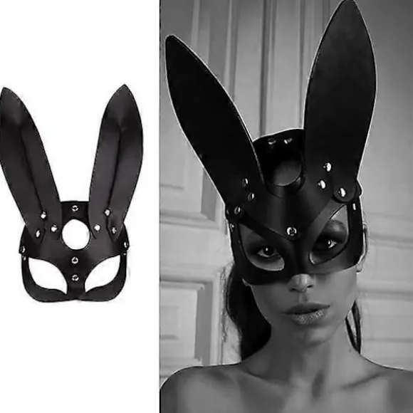 Læder Katte Maske til Kvinder Sexet Halvt Ansigt Øjenmaske Cosplay Kostume Rekvisitter Fest Maskerade Tilbehør
