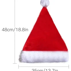 LED julehue - Lysende nissehue, juleferiehue til voksne, unisex plys komfort julehuer