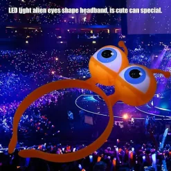 LED Lys Vokal Koncert Alien Øjne Hovedbånd