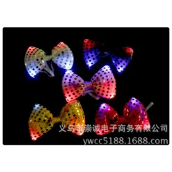 LED lysende butterfly med fire lys blinkende pailletter butterfly bar danse rekvisitter yellow