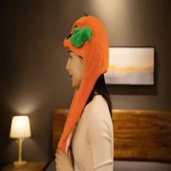 LED Selvlysende Plys Græskarmonsterhat med Bevægelige Ører til Halloween Påske Cosplay Jul