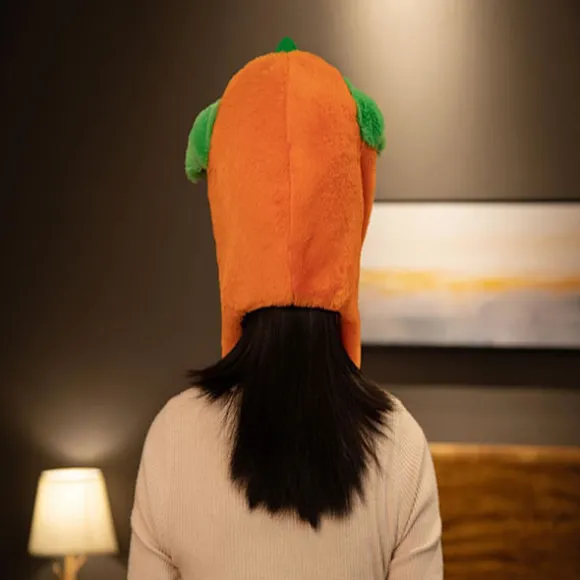 LED Selvlysende Plys Græskarmonsterhat med Bevægelige Ører til Halloween Påske Cosplay Jul