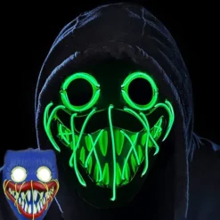 LED-maske Halloween, Poppy Playtime-maske, Cosplay-festmaske