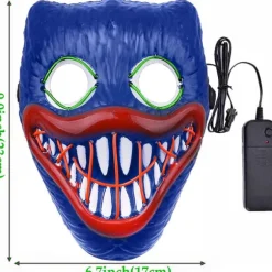 LED-maske Halloween, Poppy Playtime-maske, Cosplay-festmaske