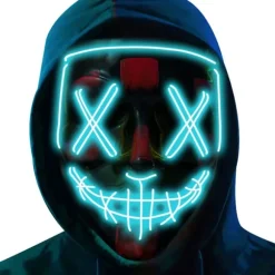 LED-maske Selvlysende Maske Rædselsmaske til Ferie Cosplay Kostume Maskerade, Karneval[mo]{FY} Optimus Prime