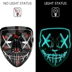 LED-maske Selvlysende Maske Rædselsmaske til Ferie Cosplay Kostume Maskerade, Karneval[mo]{FY} Optimus Prime