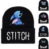 Lilo & Stitch Tegnefilm Karakter Trykt Strikket Beanie Hat Vinter Varmt Skihue Kvinder Mænd Gave