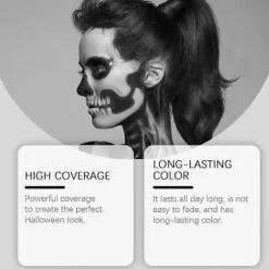 Livligt Halloween Ansigt- & Kropsmalingsstift Sæt - Langtidsholdbar, Hudvenlig Makeup til Klovne, Kostumer & Fester med Nem Påføring og Lyse Farver