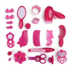 [LLC]2023 Børn foregiver at lege makeuplegetøj Makeupsæt Frisørsimulering Plastiklegetøj til små piger Påklædning Skønhedstilbehør Rejseboks pink