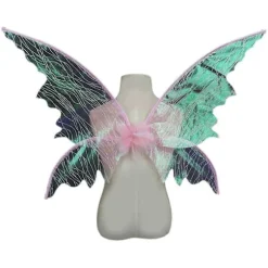 [LLC] Kvinder Piger Sommerfuglevinger Gnistrende Gennemsigtige Halloween Kostumer DIY Justerbar Cosplay Organza Christ Pink