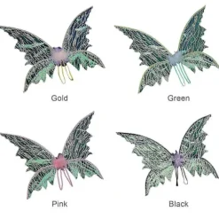 [LLC] Kvinder Piger Sommerfuglevinger Gnistrende Gennemsigtige Halloween Kostumer DIY Justerbar Cosplay Organza Christ Pink
