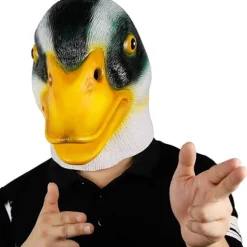 Luksuriøs Halloween-maske Ankamask i Latex Dyremaske Fancy D