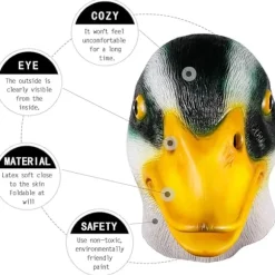 Luksuriøs Halloween-maske And Hovedmaske Latex Dyremaske Fancy D