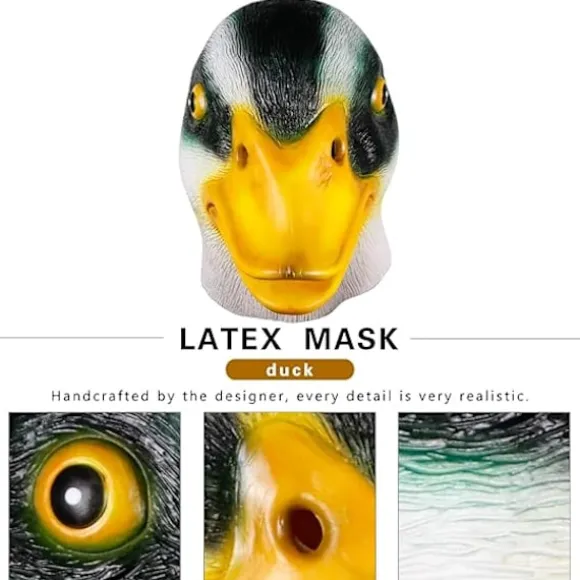 Luksuriøs Halloween-maske And Hovedmaske Latex Dyremaske Fancy D