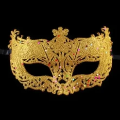 Luksuriøs venetiansk maskerade maske Kvinder Piger Sexet Fox Eye Mask F Rød ONESIZE Rød Red ONESIZE