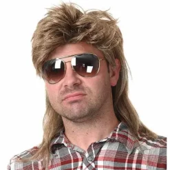 (Lysebrun) Herre parykker 80'er kostumer Maskeradefest Tilbehør Cosplay paryk, CJY