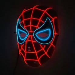 Lysende Spider-Man Maske Halloween Maske Karneval Cosplay Tilbehør red