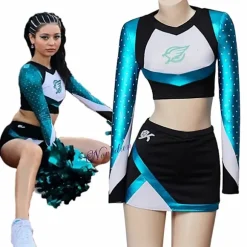 Maddy Euphoria Cheerleader Uniform Kjole Maddy Perez Outfit Cosplay Kostume Skole Piger Kvinder Musical Sportshold Kostume D_ia XS