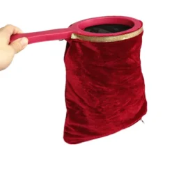Magisk Skiftepose Rekvisit – Stor Fløjls Utility Trickpose med Skjult Lomme til Sceneillusioner, 28x15x29cm