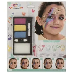 Makeup kit - Bright Pop Star - Case with palette - 3 watercolors - Accessories included - One size Multifarvet