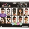 Makeup kit - Carnival - Deluxe - Palette 8 watercolors - 10 makeups - For adults