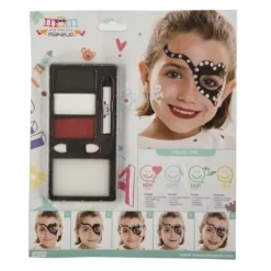 Makeup kit - Pirat - Pige - 3 akvarel palette - Blyant - Svamp