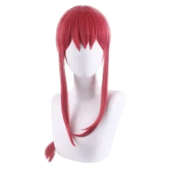 Makima Cosplay Paryk til Anime Kostume (orange rød)