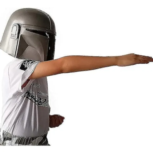 Mandalorian Hjelm Fuld Hoved Latex Maske Film Cosplay Kostume Halloween Rekvisitter til Voksne Børn-Perfekt