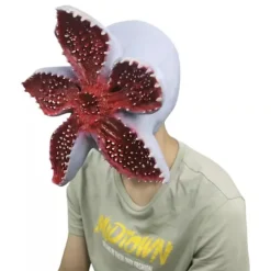 Mandspisende blomstermaske, sjovt ansigt, mærkelig historie, Halloween maskebal, Stranger Things maske carnivorous plant