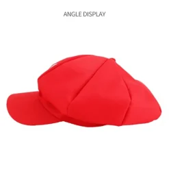 Mario Broderet Kostume Hat, Mænds Rød Beret Cap Purple