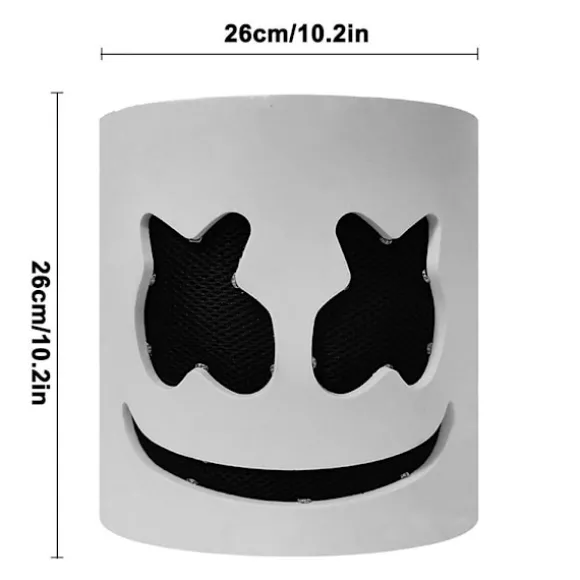 Marshmello DJ-maske Halloween Cosplay-maske_yux