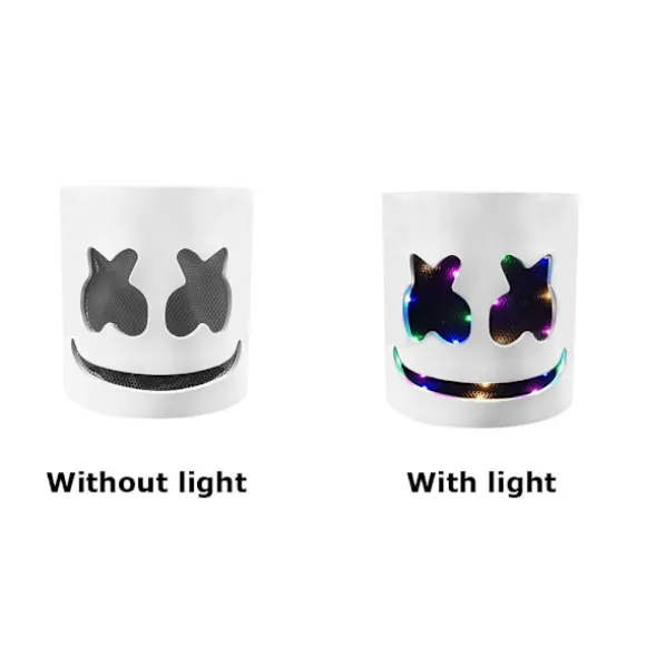Marshmello DJ-maske Halloween Cosplay-maske_yux